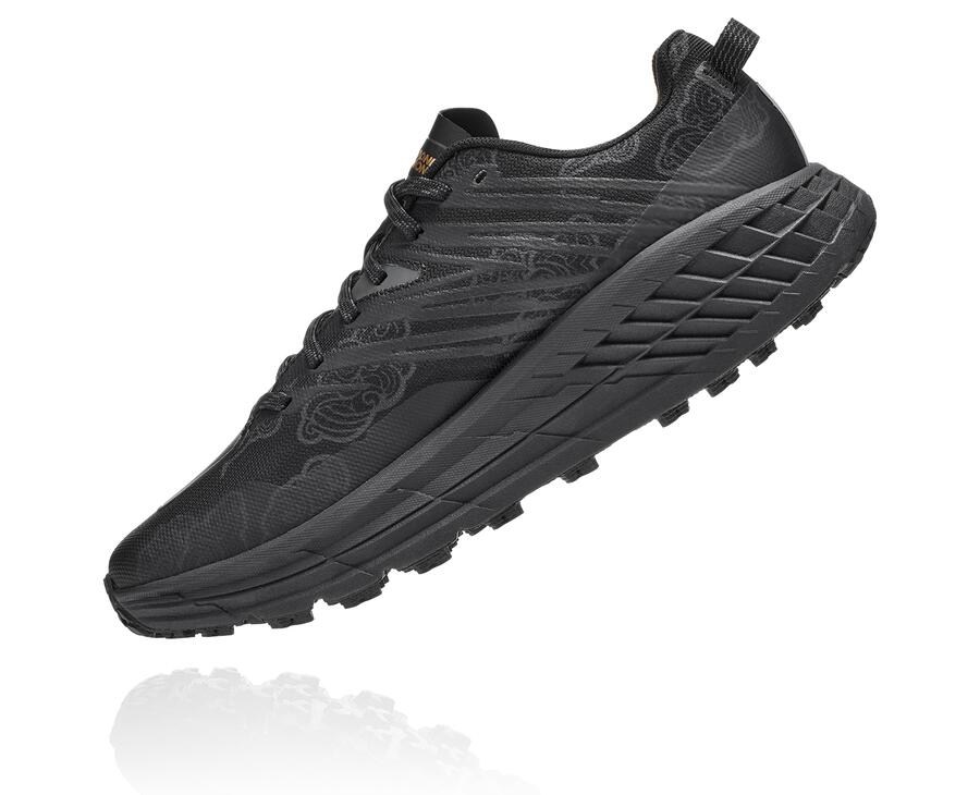 Hoka Australia One One Speedgoat 4 CNY - Mens Trail Shoes Black/Gold - RTUMP-4179